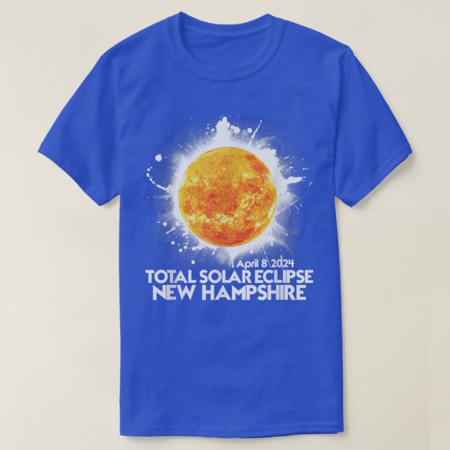 T-shirt Totalité New Hampshire 2024 Total Solar Eclipse Am (Design devant)