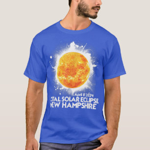T-shirt Totalité New Hampshire 2024 Total Solar Eclipse Am