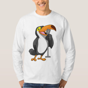 T-shirt Toucan at Music with Microphone