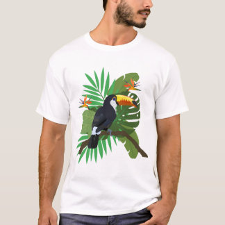 T-shirt Toucan with leaves