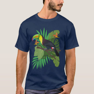 T-shirt Toucan with leaves