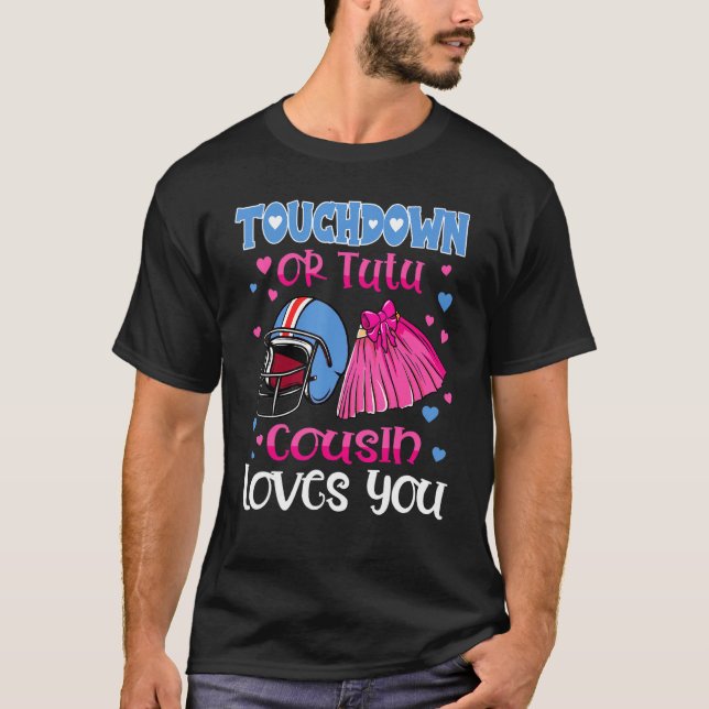 T-shirt Touchdown Ou Tutu Cousin Vous Aime Football Sexe (Devant)
