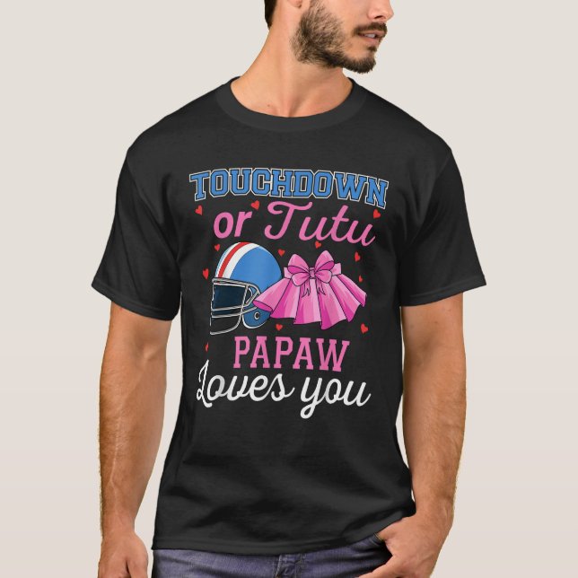 T-shirt Touchdown ou Tutu Papaw vous aime Football Genre (Devant)
