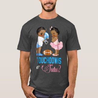 T-shirt Touchdowns or Tutus Gender Reveal Party 