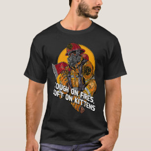 T-shirt Touché sur les incendies sur Kittens Pompier Chat 