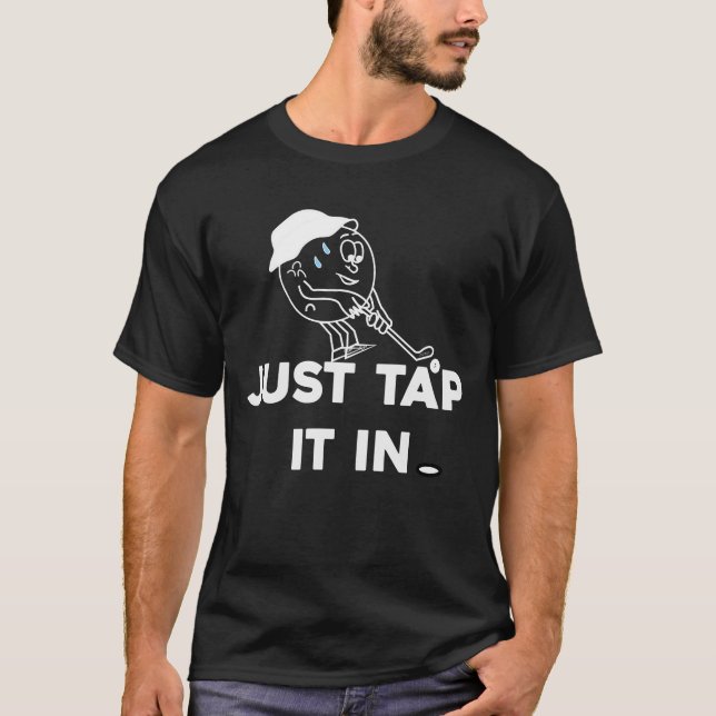 T-shirt Touchez-le dans Golf, Golfer, Golfing pour hommes, (Devant)