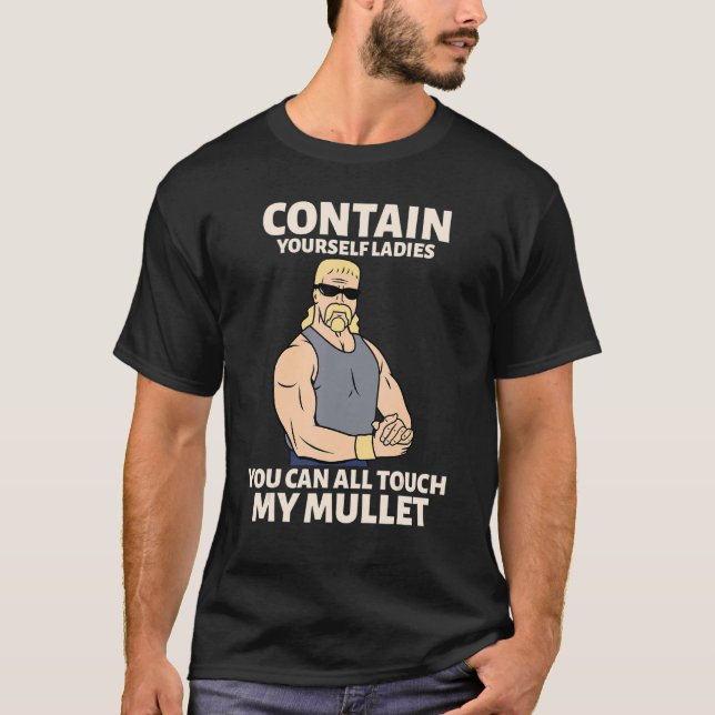 T-shirt Touchez Ma Mullet Business Dans La Partie Avant Da (Devant)