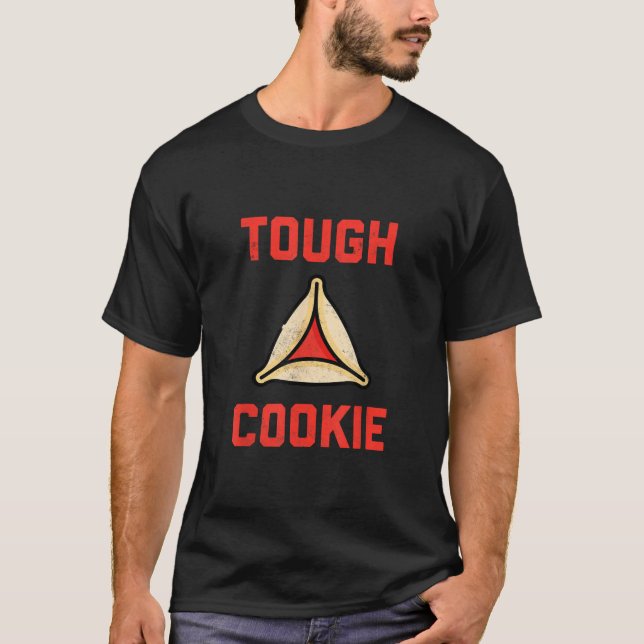 T-shirt Tough Cookie Hamantashen Happy Purim Costume Party (Devant)