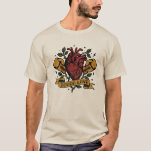 T-shirt Tough Love Boxeuse Cœur Tatouage Flash Fort