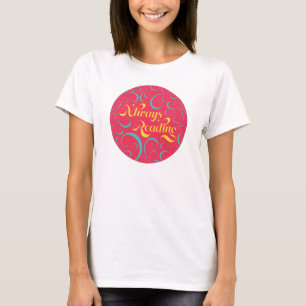 T-shirt Toujours lire   Bleu rose vif Jaune & Fils