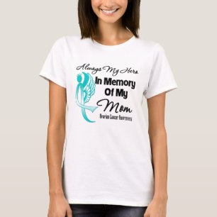 T-shirt Toujours mon héros en mémoire maman - Cancer de l'