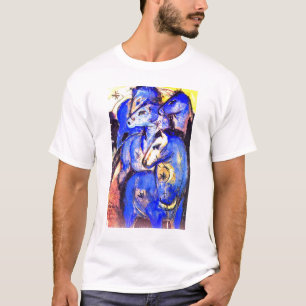 T-shirt Tour des Chevaux Bleus par Franz Marc
