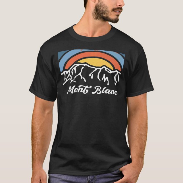 T-shirt Tour du Mont Blanc Chamonix France Italie Suisse (Devant)