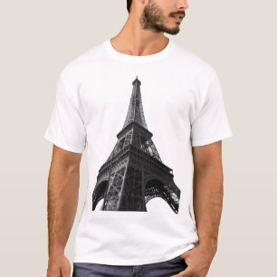 T-shirt Tour Eiffel Noir & Blanc Paris Voyage européen