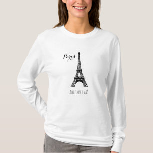 T-shirt Tour Eiffel Paris Allez Sur Y Va Femmes
