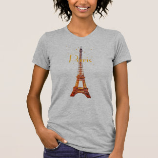 T-shirt Tour Eiffel Paris Texte