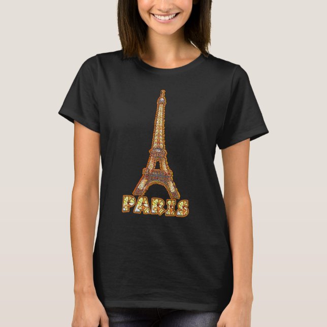 T-shirt TOUR EIFFEL-Verre Satiné PARIS (Devant)