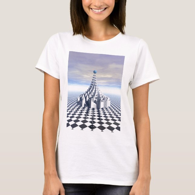 T-shirt Tour fractale surréaliste (Devant)