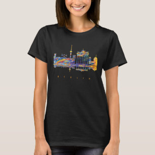 T-shirt Tour néon de la télévision de Berlin Allemagne Voy