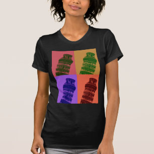 T-shirt Tour penchée de Pise Pop Art