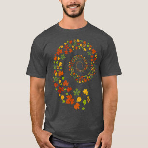 T-shirt Tourbillon de feuilles d'automne TSpiral des coule