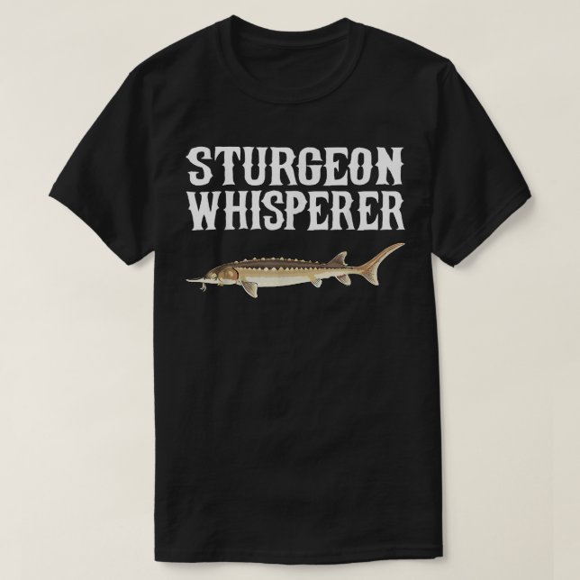 T-shirt Tourbillon d'esturgeon Amoureux de poisson (Design devant)