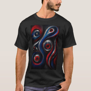 T-shirt Tourbillon Métallique Abstrait Moderne