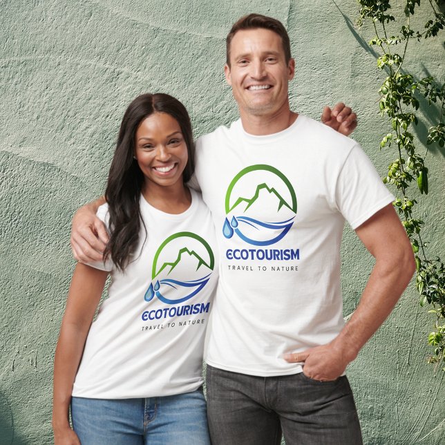 T-shirt Tourisme écologique Voyage à Nature Mountain Water (Créateur téléchargé)