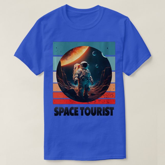 T-shirt Touriste spatiale féminine Espace extra-atmosphéri (Design devant)