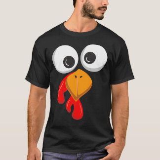 T-shirt Tourkey Face Crazy Eyes Funny Thanksgiving