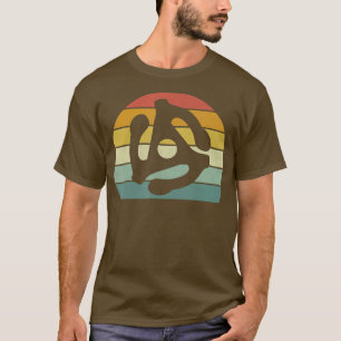T-shirt Tourne-disque de carte Retro DJ 45 tr/min vintage