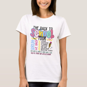 T-shirt Tournée Retour à l'école Éclair Rétro Professeur K