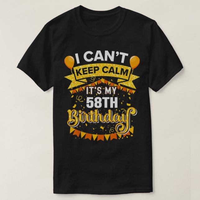 T-shirt Tourner 58 Ans Hommes Femmes Anniversaire Drôle C' (Design devant)
