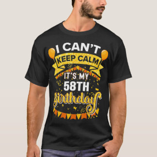 T-shirt Tourner 58 Ans Hommes Femmes Anniversaire Drôle C'