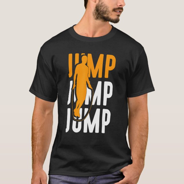 T-shirt Tourner la corde Saut Saut Saut Saut Roping Exerci (Devant)