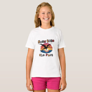 T-shirt Tourner vers le passé - Pterosaure Sunset Silhouet