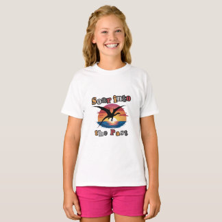 T-shirt Tourner vers le passé - Pterosaure Sunset Silhouet