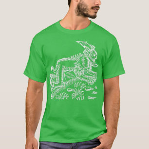 T-shirt Tourner Werewolf Dessiner Black Old Antique Illumi