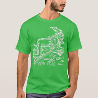 T-shirt Tourner Werewolf Dessiner Black Old Antique Illumi