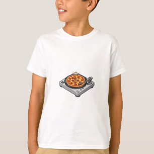 T-shirt Tournes-disque de fête de pizza tournante pour enf