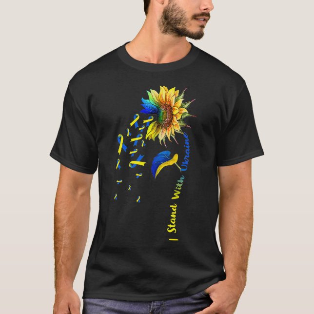 T-shirt Tournesol Amateurs Ukraine Drapeau Soutien de l'al (Devant)