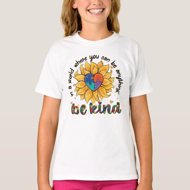 T-shirt Tournesol autiste (Devant)