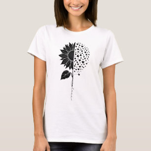 T-shirt Tournesol Coeur Split - Design minimaliste élégant