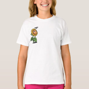 T-shirt Tournesol curieux regardant l'abeille bourdonnante