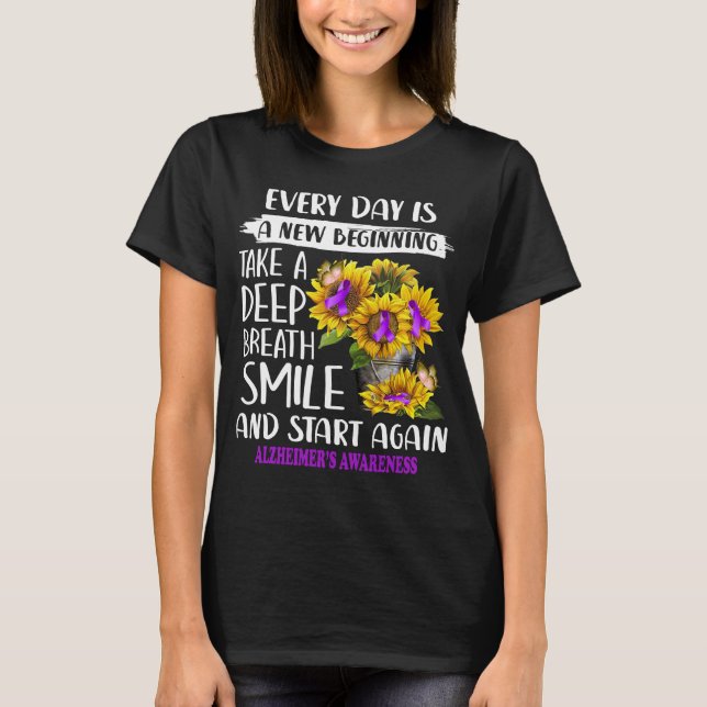 T-shirt Tournesol d'Alzheimer (Devant)