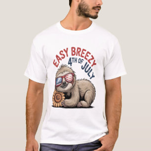 T-shirt Tournesol de paresseux 4 juillet