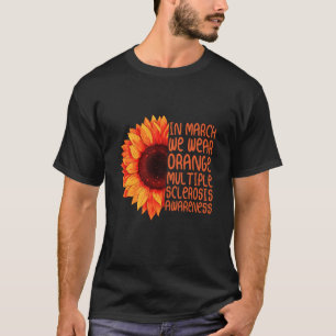 T-shirt tournesol en mars porter orange sclérose en plaque
