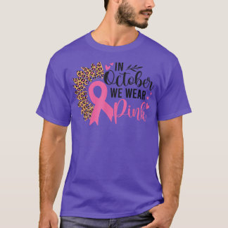 T-shirt Tournesol En Octobre Nous Portons Le Cancer Du Sei