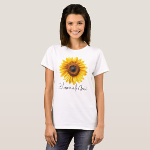 T-shirt Tournesol fleurit avec grâce floral inspirant