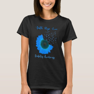 T-shirt Tournesol Foi Amour Diabète Sensibilisation Diabét
